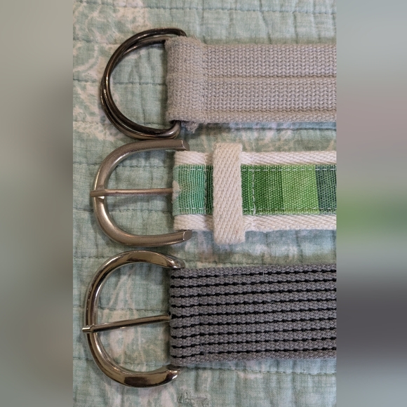 Accessories - Bundle Of 3 Canvas Belts For Women.